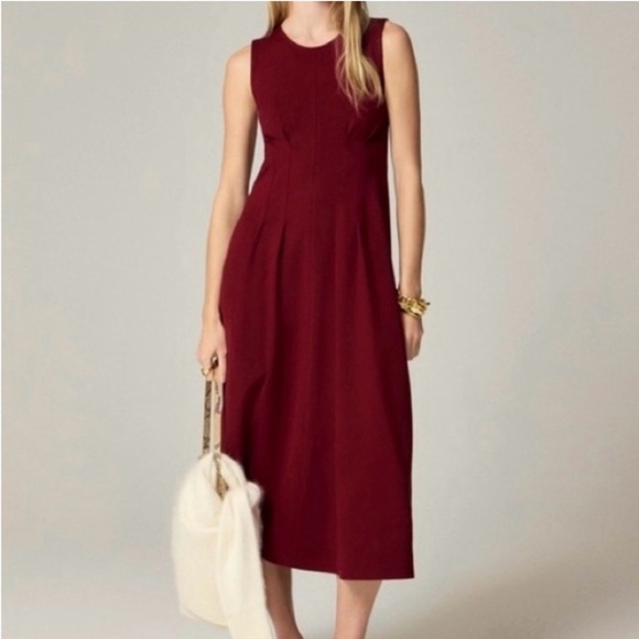 J. Crew Dresses & Skirts - J.Crew NEW Nadia in Ponte Midi Dress Bordeaux  Sz 2